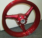 Порошковая покраска велосипедной рамы, деталей мотоцикла, дисков